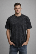 Premium Black Acid Wash Oversized T- shirt